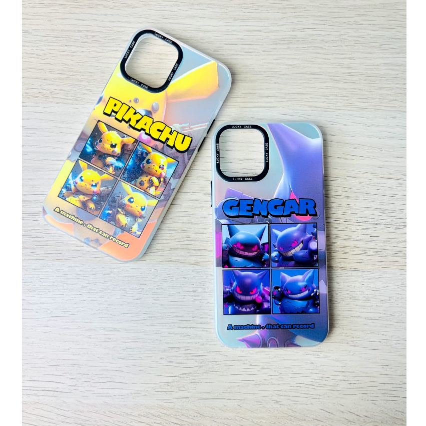 NEW RAMPAGE CASE !!  HOLOGRAM POKEMON ARMOR EDITION PIKACHU GENGAR IP 14 PROMAX 14 PRO 14 13 PROMAX 13 PRO 13 12 PROMAX 12 PRO 12  11 SOFTCASE