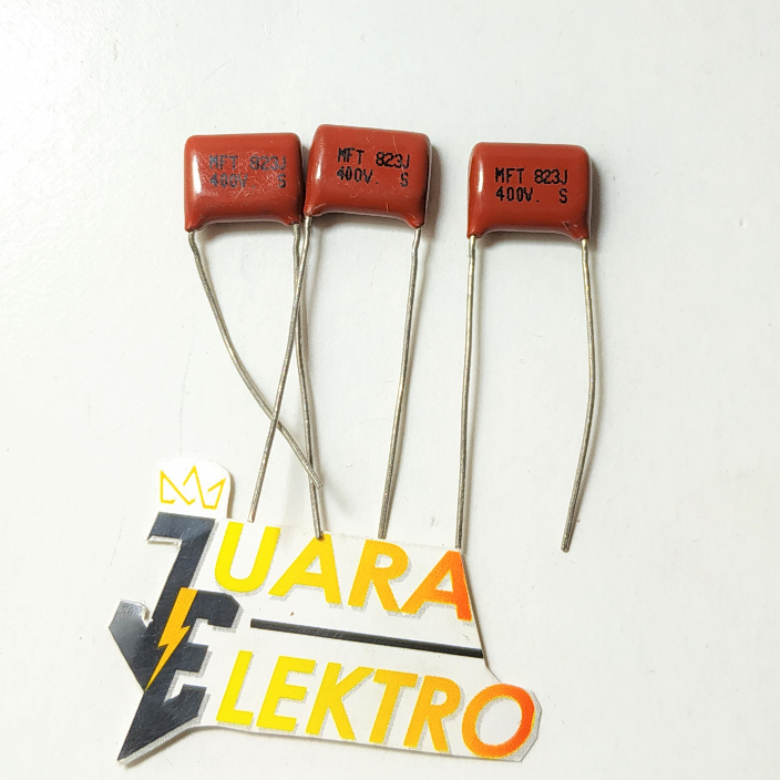 Capasitor Milar 823J / 400V Merah | Kapasitor Milar 823 J / 400 Volt