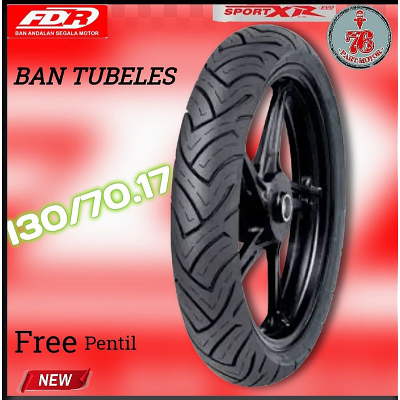 BAN TUBELESS FDR XR EVO 130/70.17 FREE PENTIL