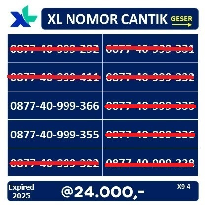 NOMOR CANTIK XL 999