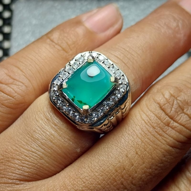 Cincin batu bacan doko kotak asli original