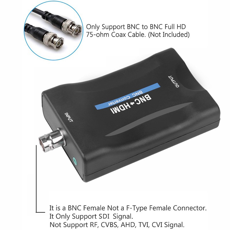 Konverter BNC To HDMI Converter Kabel Sinyal Adapter Display Video Conversor Pengintaitv Konverter Sinyal Untuk Komputer Notebook PC / DVR