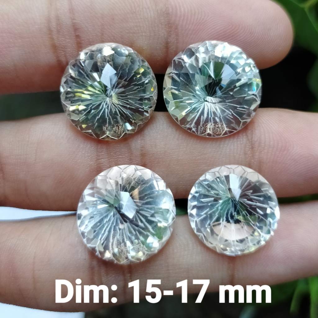 BATU KECUBUNG KRISTAL PUTIH AIR BENING NATURAL jenis lainnya ada ruby wulung bacan akik zamrud katil