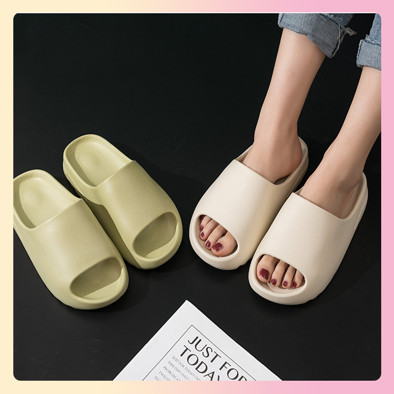 Sandal slop wanita karet YEEZY SLIDE murah 4.0cm Sandal selop wanita Anti slip indoor outdoor   Sandal jelly wanita terbaru import EVA