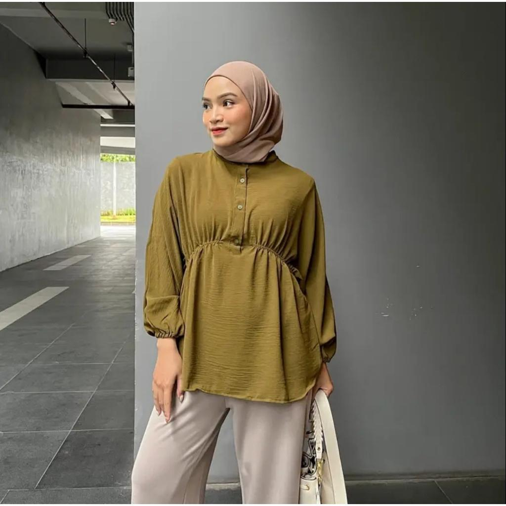 Kemeja Isyana Top Blouse KAncing Aktif