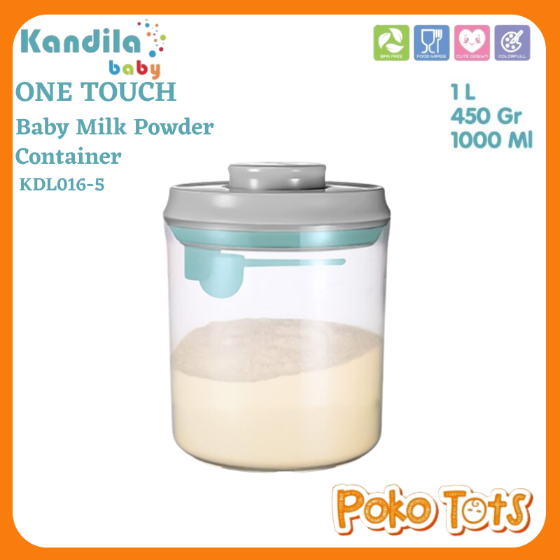 Kandila Baby One Touch Air Tight Milk Powder Container 1 Ltr KDL016-5 Tempat Susu Bubuk Bayi 1000ml WHS