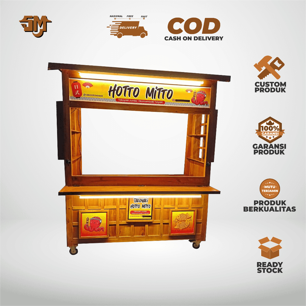 Booth Jepang Kekinian/Jual Stand makanan jepang/Gerobak Makanan dan Minuman Viral