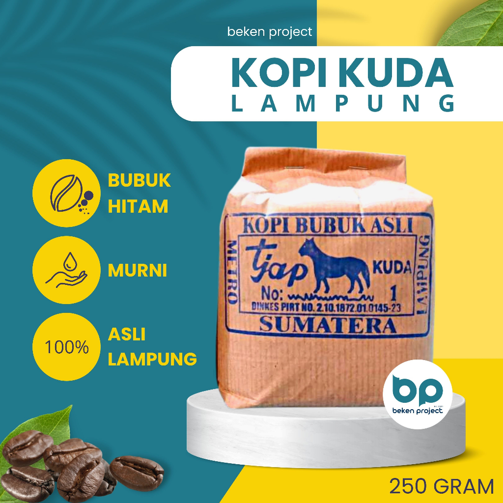 

KOPI ROBUSTA BUBUK GILING HITAM CAP TJAP KUDA METRO LAMPUNG SUMATERA SUMATRA ASLI MURNI ORIGINAL 250 GRAM