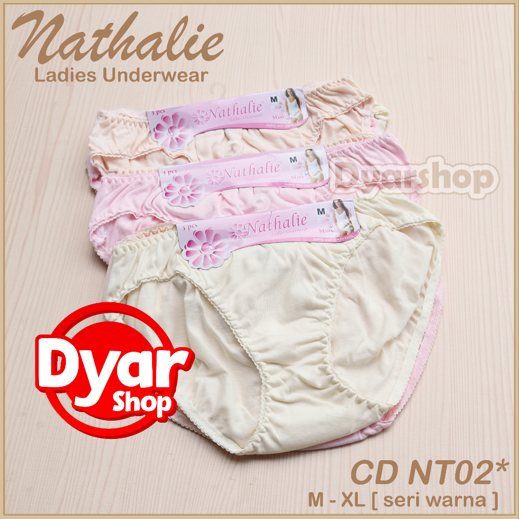 [ 3 pcs ] CD Nathalie NT-02 Mini | Celana Dalam Wanita Dewasa Super Soft Berkualitas - Dyarshop