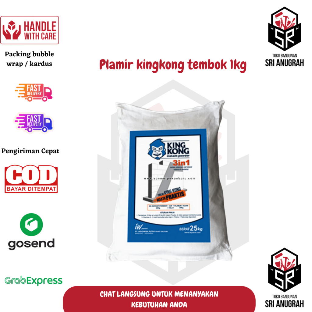 Kingkong plamir tembok 1KG