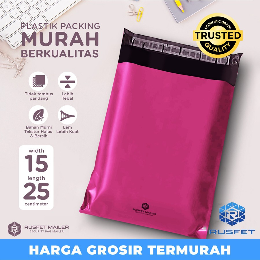 

Plastik Polymailer Pack LOW COST Amplop Polimailer PINK Rusfet 15x25cm