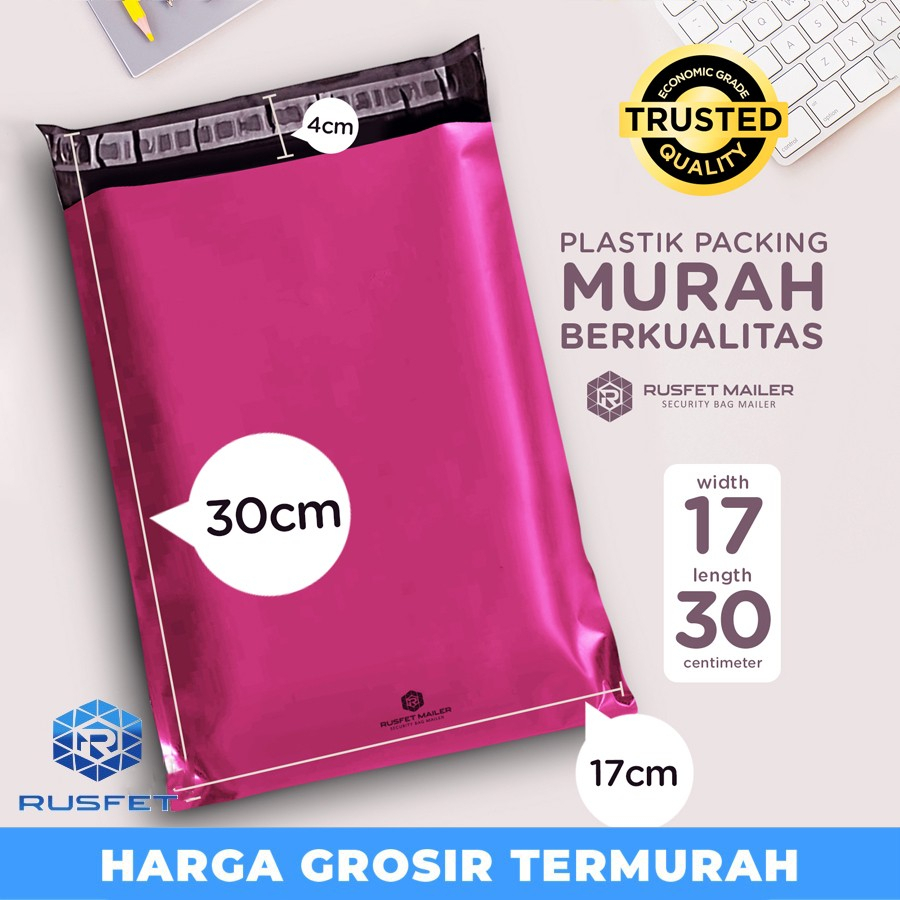 

Plastik Polymailer Pack LOW COST 17x30cm Amplop Polimailer PINK Rusfe