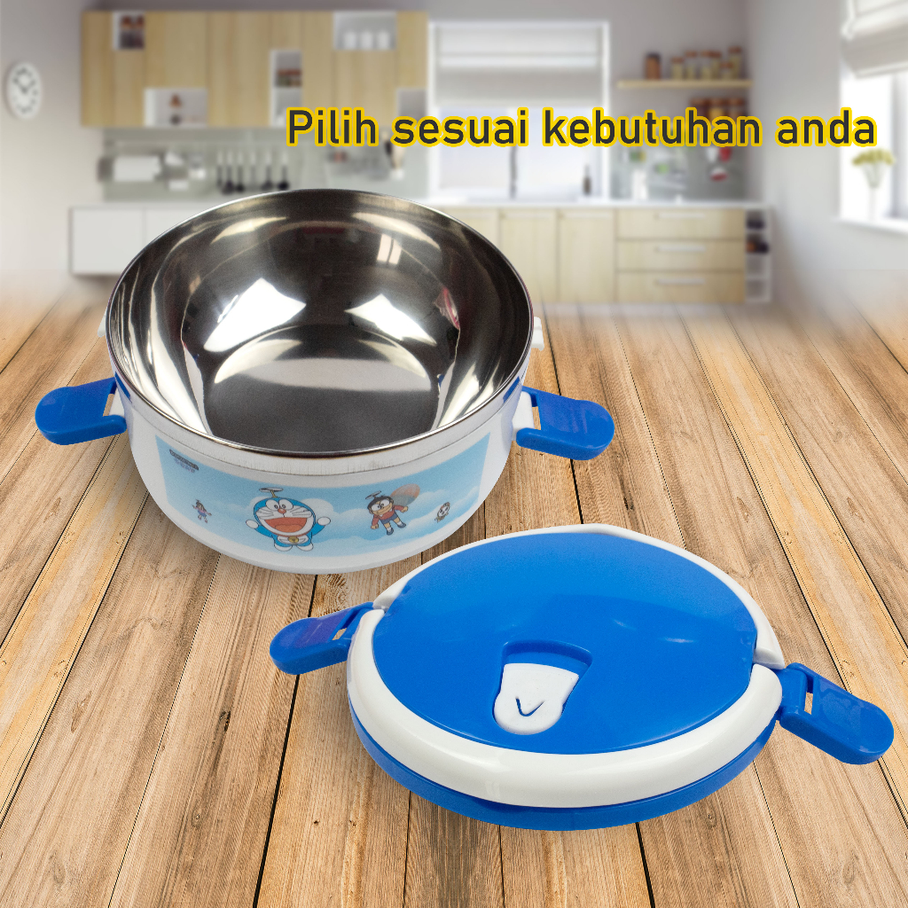 Rantang Susun Wadah Makanan Stainless Steel Motif Kartun