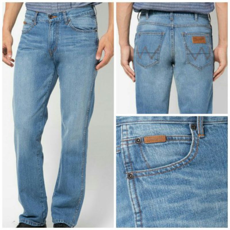 Celana jean panjang wrangler denim reguler import original
