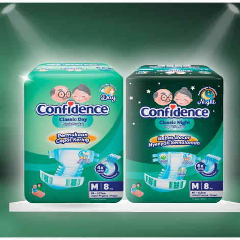 Confidence Adult Diapers Classic Day Night M8 L7 XL6