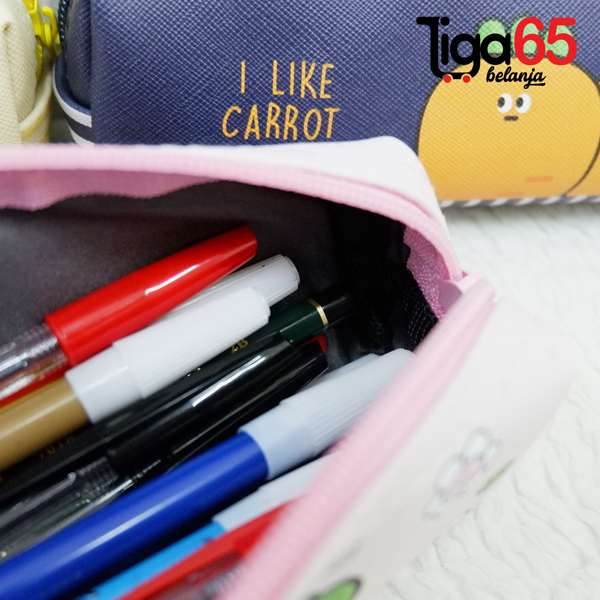 365 Tempat Pensil / Perlengkapan Sekolah Anak / Tempat Alat Tulis / Pencil Bag 223-002 Carrot