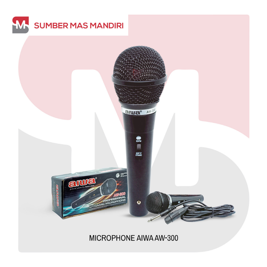 MIC KABEL AIWA AW300 / MICROPHONE CABLE AIWA AW 300 / MIKROFON VOCAL