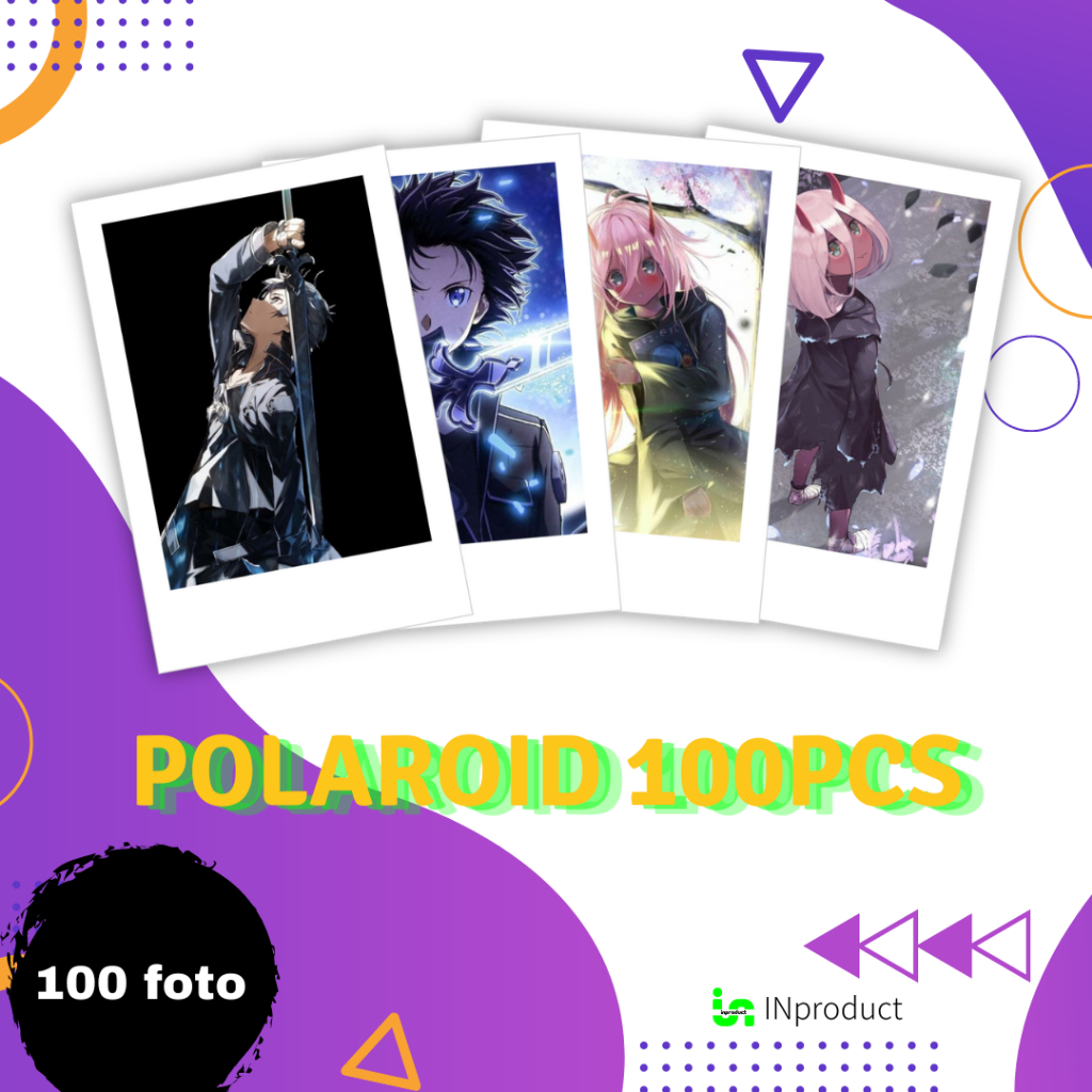 100pcs Polaroid 2R Putih Polos