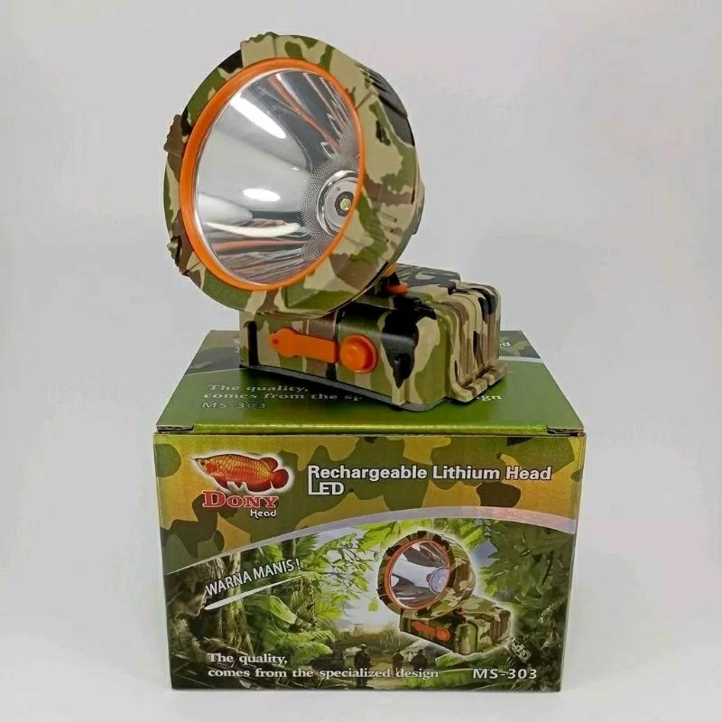 DONY Senter Kepala Head Lamp Cas MS - 303 | LED WARNA MANIS 