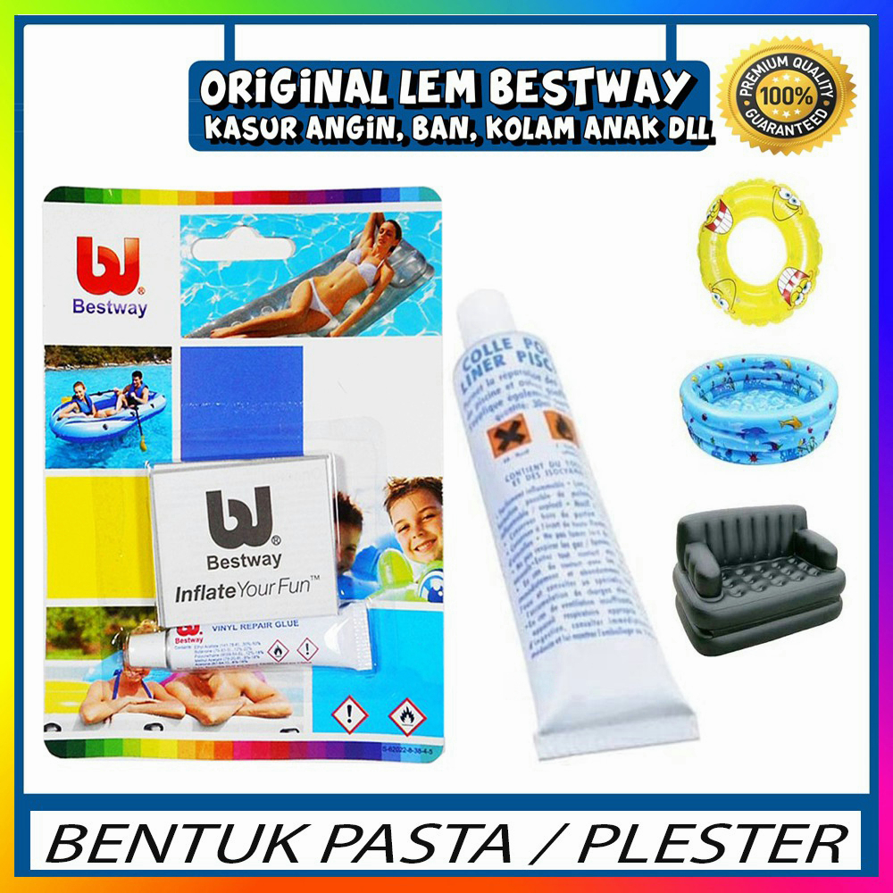 Lem Tambal Kolam Renang Pelampung Kasur Angin / Repair Kit Bestway - OPP Bag