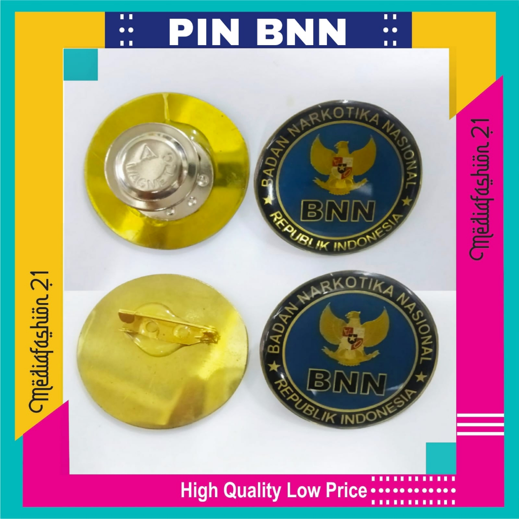 PIN/BROSS KUNINGAN LOGO BNN (BADAN NARKOTIKA NASIONAL)