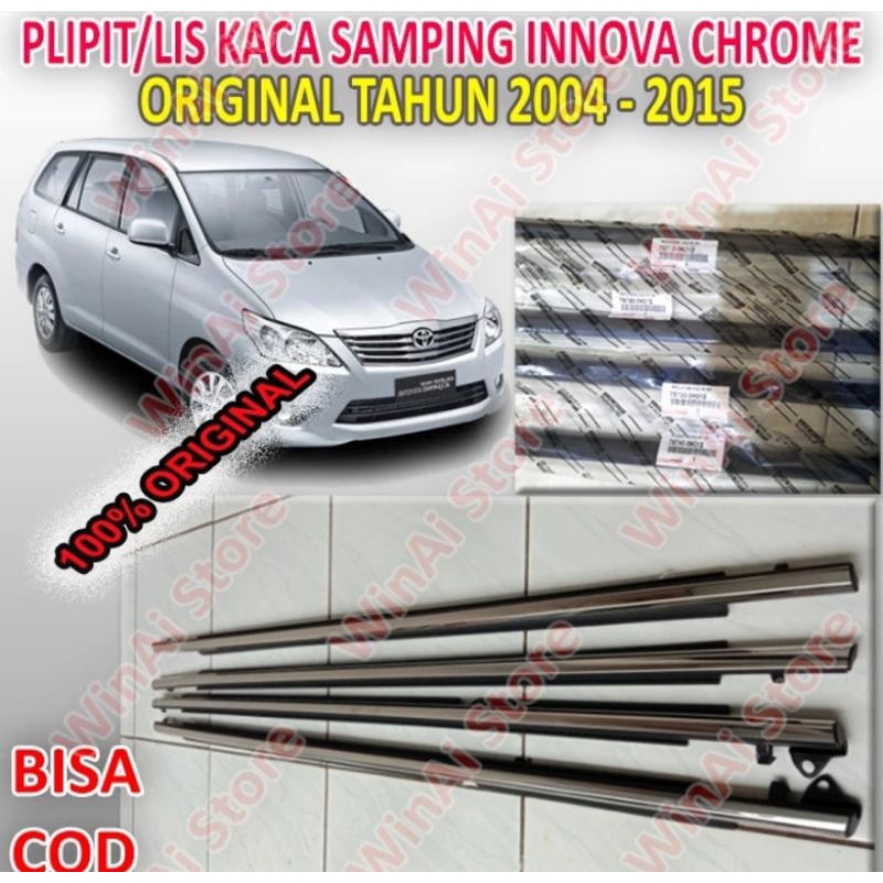 Pelipit List Kaca Pintu Samping Innova Lama 2004 2005 2006 2007 2008 2009 2010 2011 2012 2013 2014 2