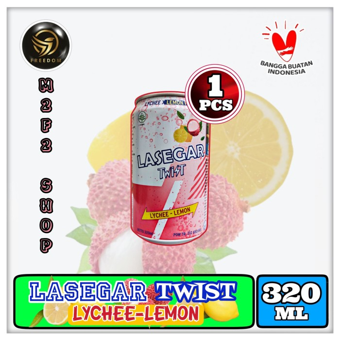 

LASEGAR Twist Minuman Penyegar Lychee Lemon Kaleng - 320 ml (Kemasan Satuan)