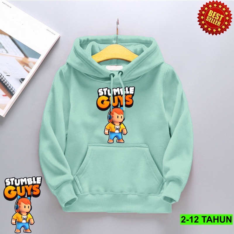 Sweater Hoodie Anak Laki Laki Perempuan / Hodie Anak Usia 2-12 Tahun Gambar Stumble Guys Terbaru PCR
