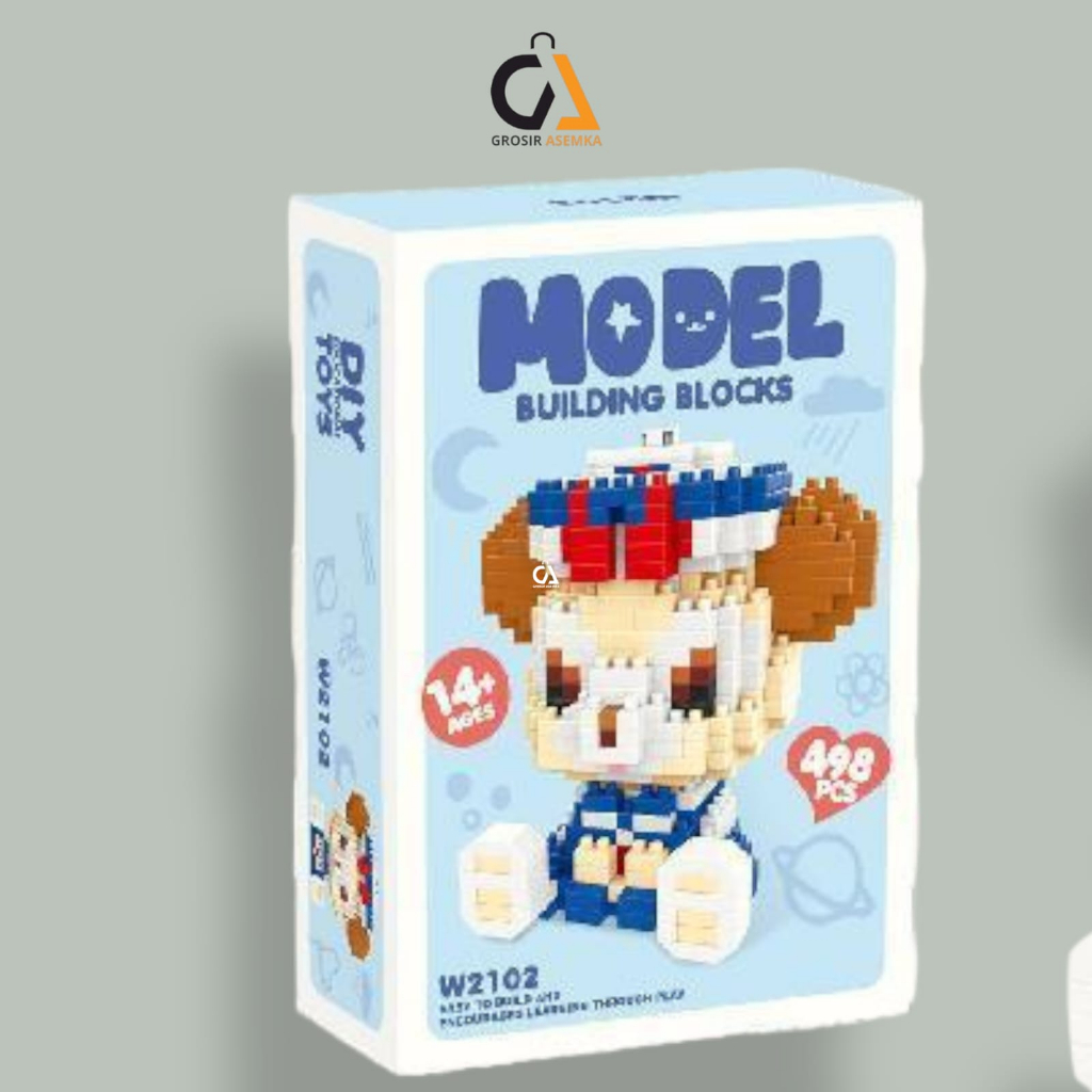 (COD) Mini Blok Bangunan Mainan Balok Susun Lego Mainan Anak Edukasi DIY Karakter Kartun 3D Puzzle