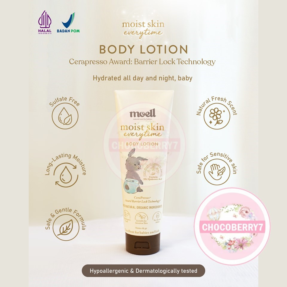 Moell Moist Skin Everytime Body Lotion 185 ml Body Lotion baby