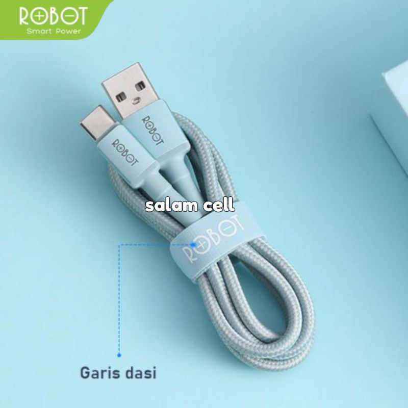 Kabel Data Type-C ROBOT RSC100 3A 100cm Original Garansi Resmi