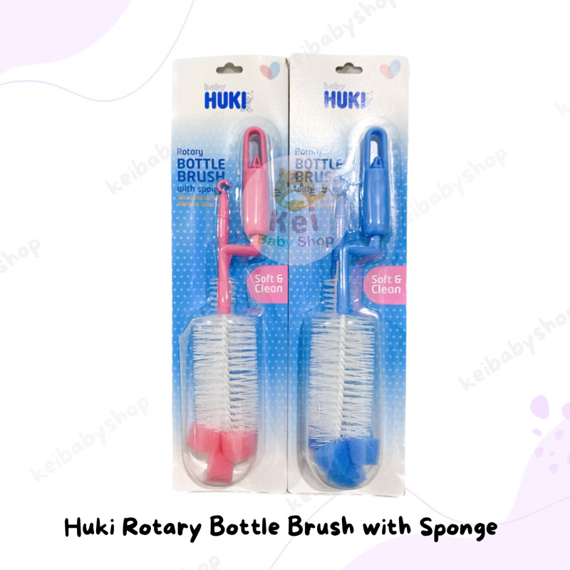 Huki Rotary Bottle Brush with Sponge Sikat Botol Nipple