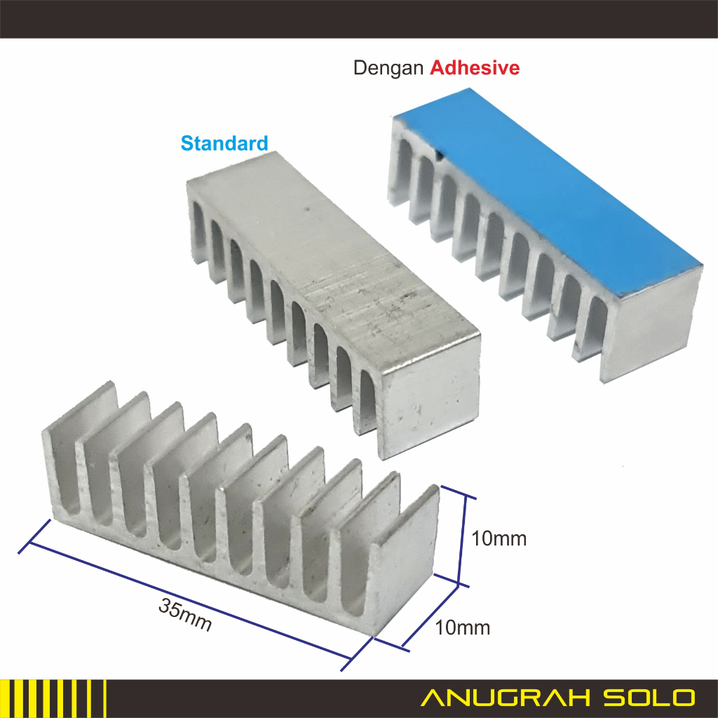 Heatsink Aluminium 10x35x10 Mm Heat Sink Pendingin