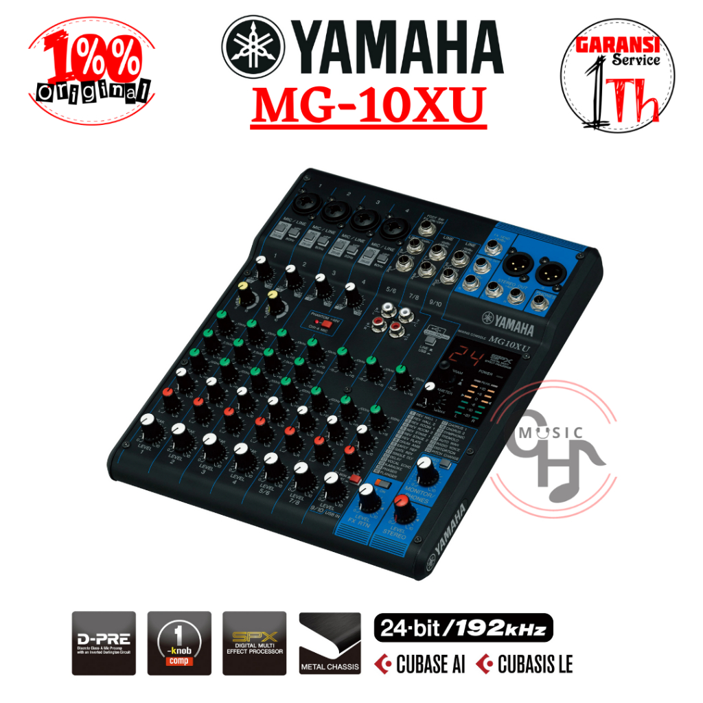 Mixer Yamaha MG-10Xu MG 10xu MG10xu Original Garansi Resmi