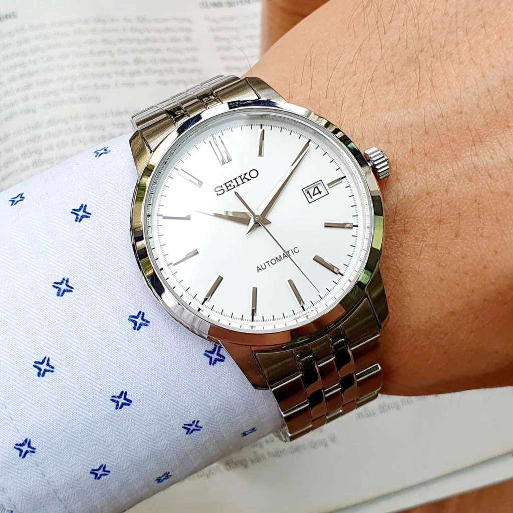 Seiko Automatic SRPH85K1 Classic Silver - Jam Tangan Pria SRPH85