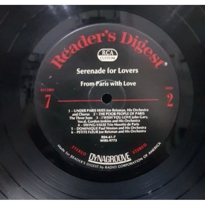 Vinyl Piringan Hitam 12 inch Serenade For Lovers-Around The World