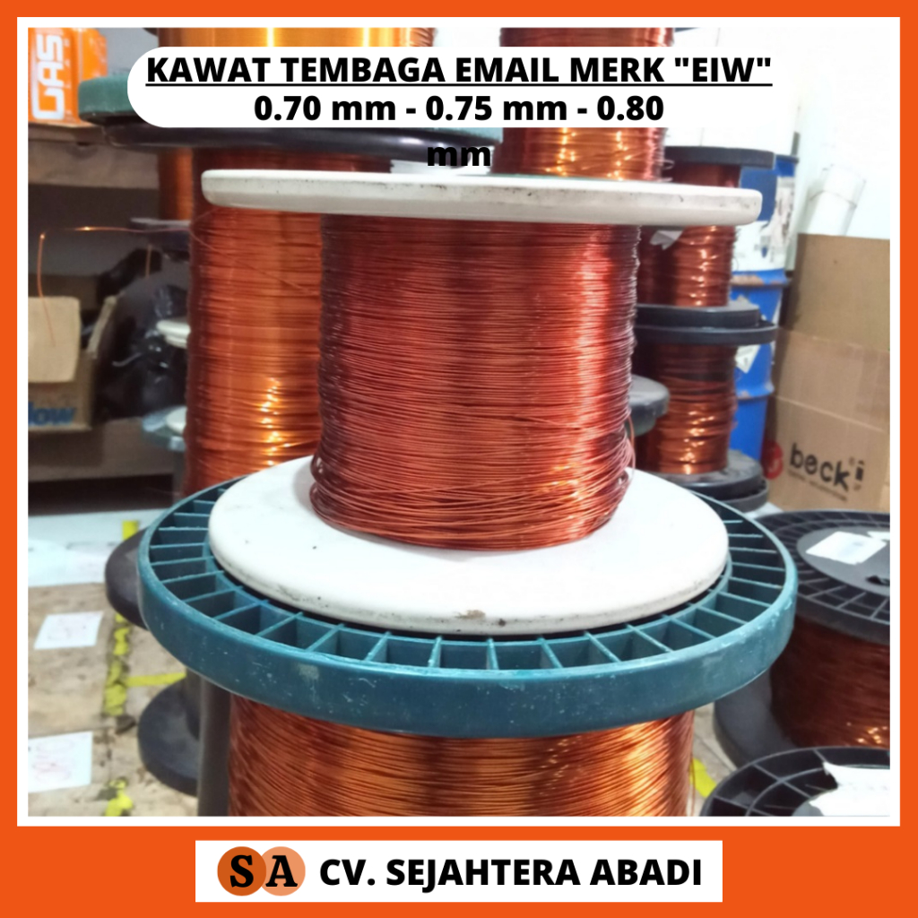 KAWAT TEMBAGA EMAIL ASLI MERK EIW Ukuran Tebal Kawat 0.70mm 0.75mm 0.80mm 0.70 0.75 0.80 mm 0,70mm 0