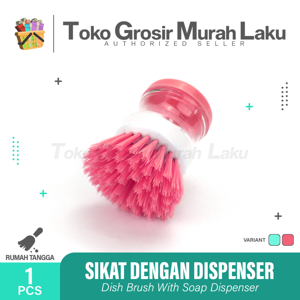 ALAT SIKAT PANCI DISPENSER TEMPAT SABUN CAIR DAPUR CUCI PIRING SPONS