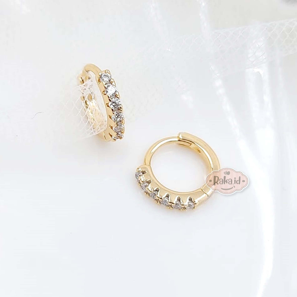 Anting Anak Perempuan Anting Clip Bulat Korean Style Motif 6 Mata Baris Kecil 1299