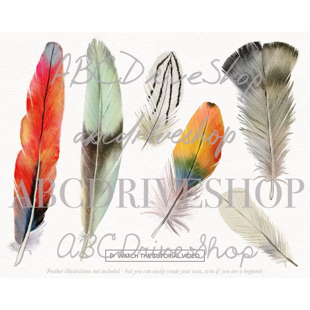 Procreate Brush - Watercolor Feather Brush Kit for Procreate