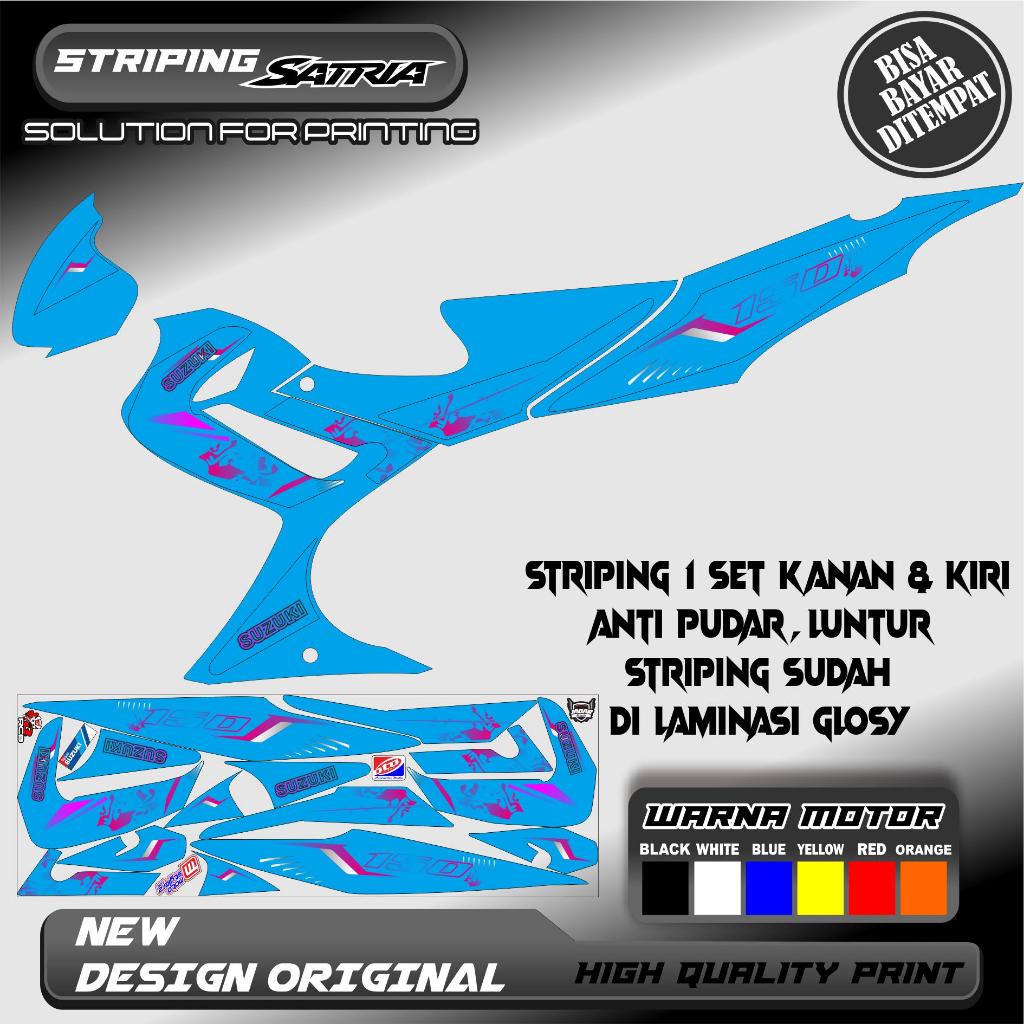 STRIPING VARIASI MOTOR SATRIA FU BARONG/CBU STICKER