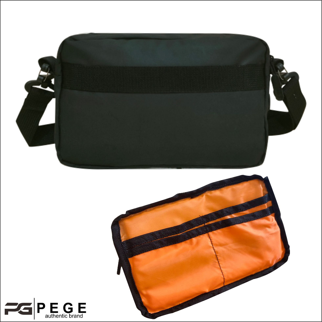 Tas Selempang Bahu Pria Waterproof AntiAir PEGE Oghio Model 2in1 Slempang Dan Pouch Kasual - PG 8965