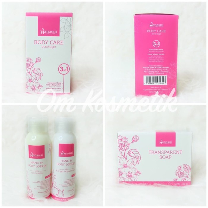 PAKET BODY CARE HANASUI 3in1 BPOM PAKET PEMUTIH BADAN HANASUI PAKET SKINCARE HANASUI U by EwalooK