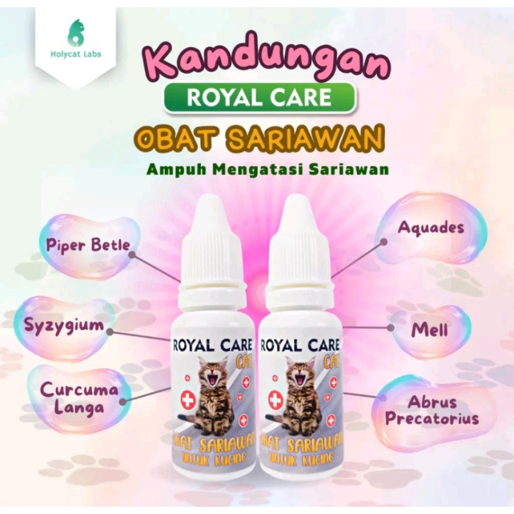 Royal Care 10ml Obat Sariawan dan Bau Mulut Kucing Aman Untuk Kucing Hamil