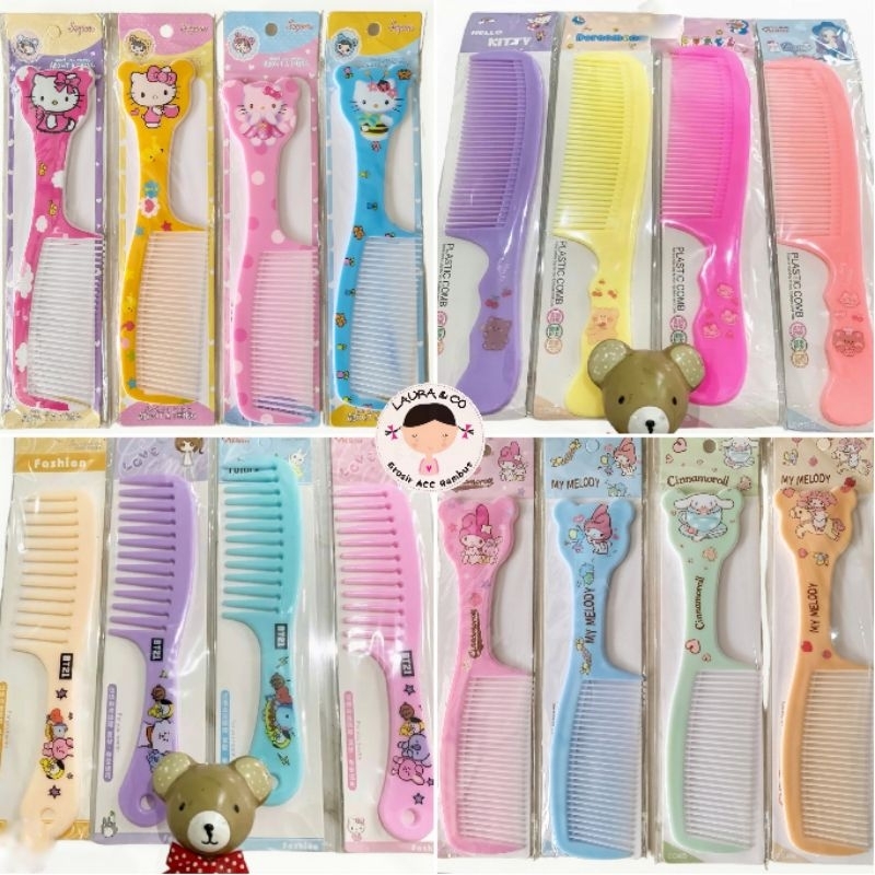 Sisir Besar Korea BTS Bt21 Kpop Warna Karakter isi 10pc Grosir