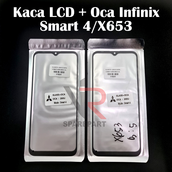 GLASS - KACA LCD TS INFINIX SMART 4 / X653 + LEM OCA