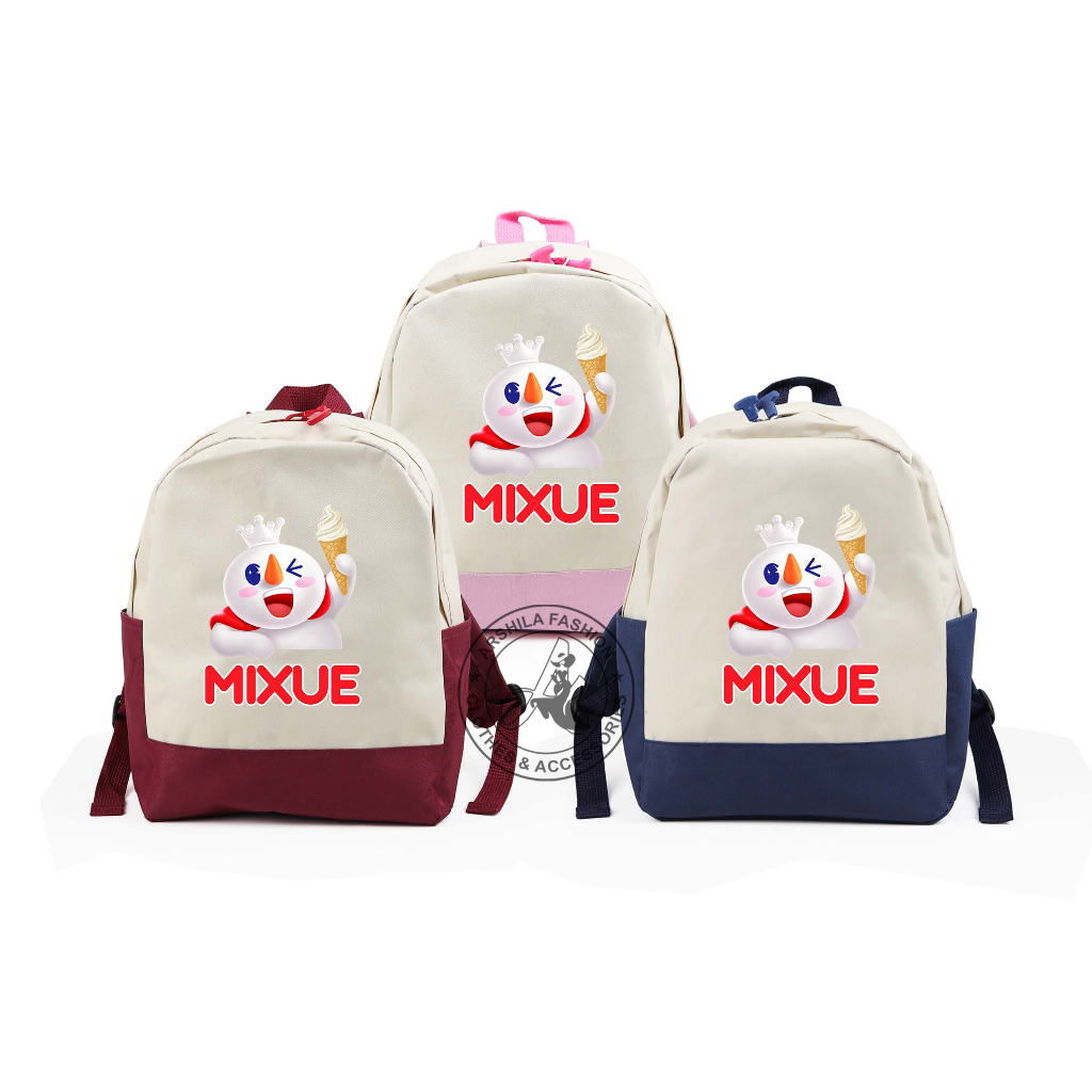 Tas Anak Laki-laki dan Perempuan Ransel Motif Mixue TK Dan SD