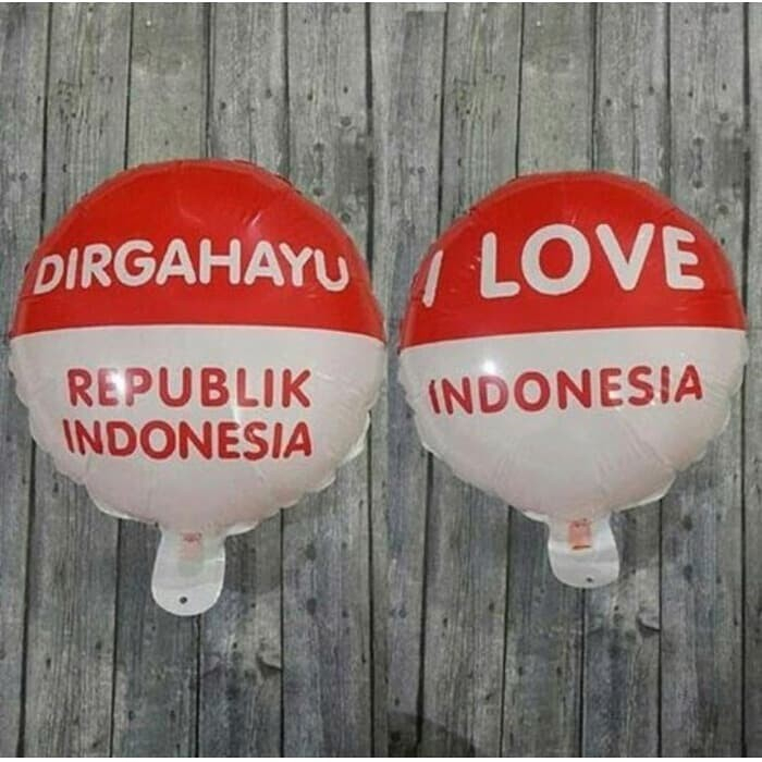 Balon Hati DAN Bulat Dirgahayu RI / Hut RI / Indonesia / 17 Agustusan