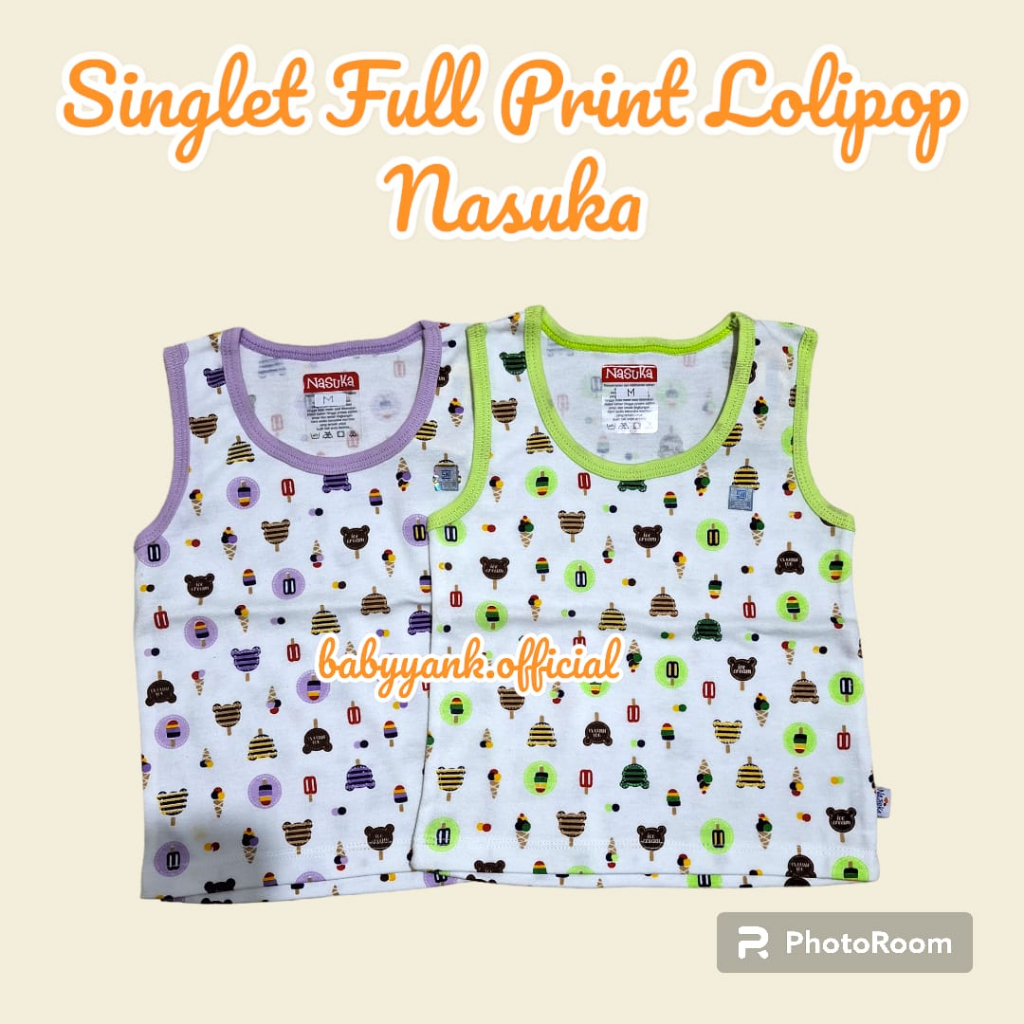 ♥BabyYank♥ Libby Baju Atasan Singlet Anak Motif Full Print