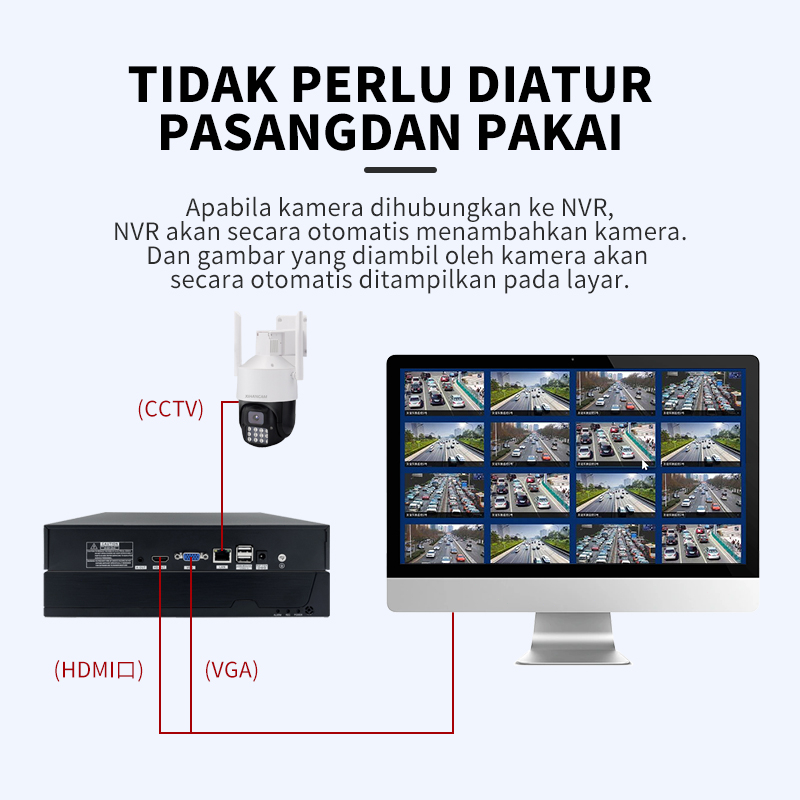 XIHANCAM Smart DVR CCTV 5MP 8CH 12CH 16CH Onvif H.265 NVR CCTV Perekam Video DVR CCTV 8 Channel 12 Channel 16 Channel NVR Kamera Video Sistem CCTV Jaringan P2P